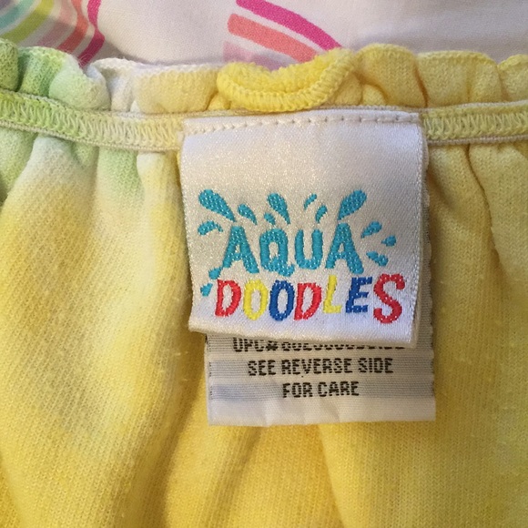 Aqua Doodles Terry Cover Up Dress - Picture 3 of 4